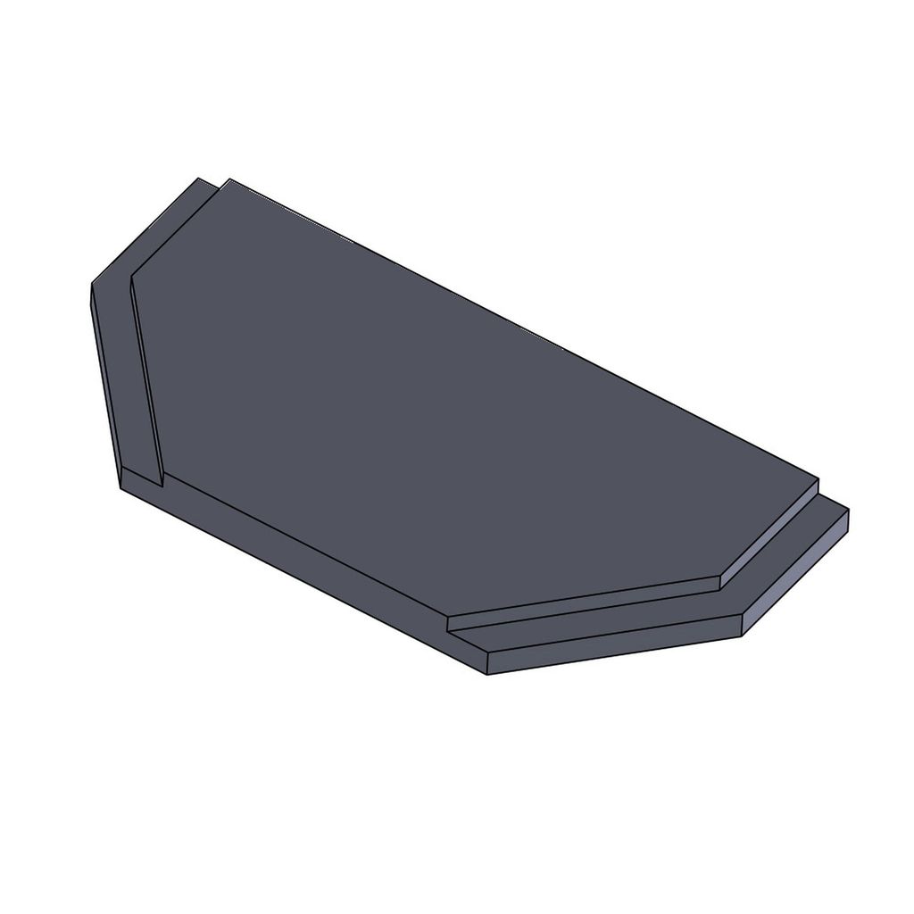 Heizgasumlenkplatte 380x185x25mm (Vermiculite) passend für Spartherm Senso L **