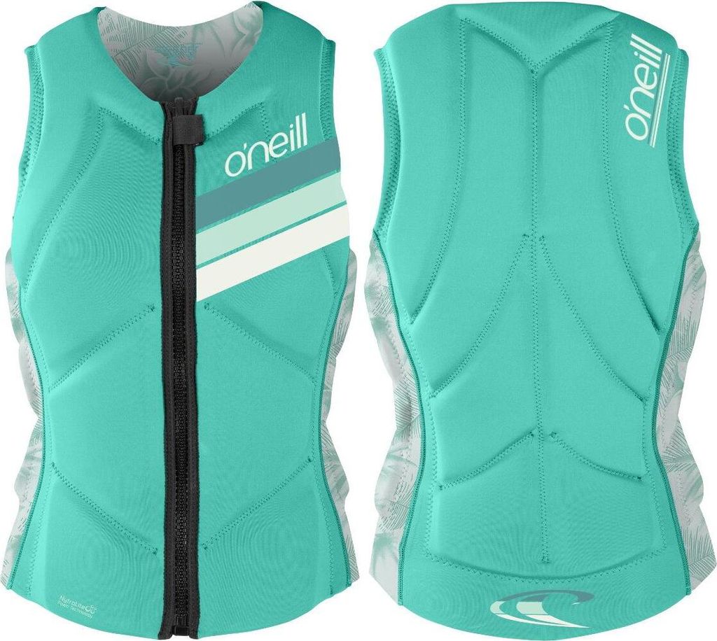 O'Neill Wms Slasher Comp Vest Damen Wakeboard Weste Protektor Neopren opal - Größe: 10 (168-173)