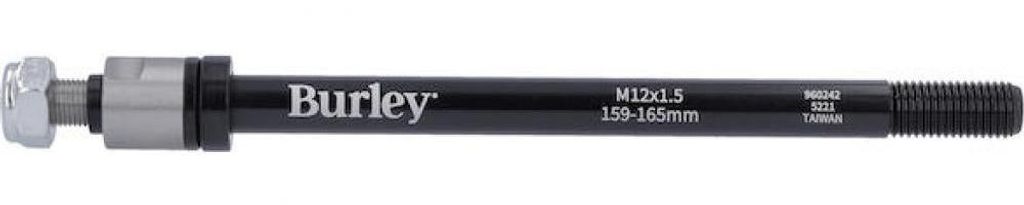 Burley Steckachse für Anhänger M12x1.5, 159-165 mm Schwarz - sichere Kupplung...