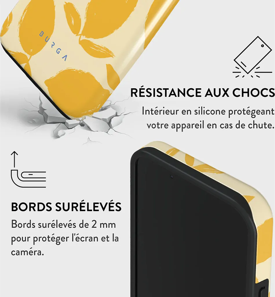 Protection iPhone 13 Robuste Idéale pour le Quotidien Motif Lemon Tart