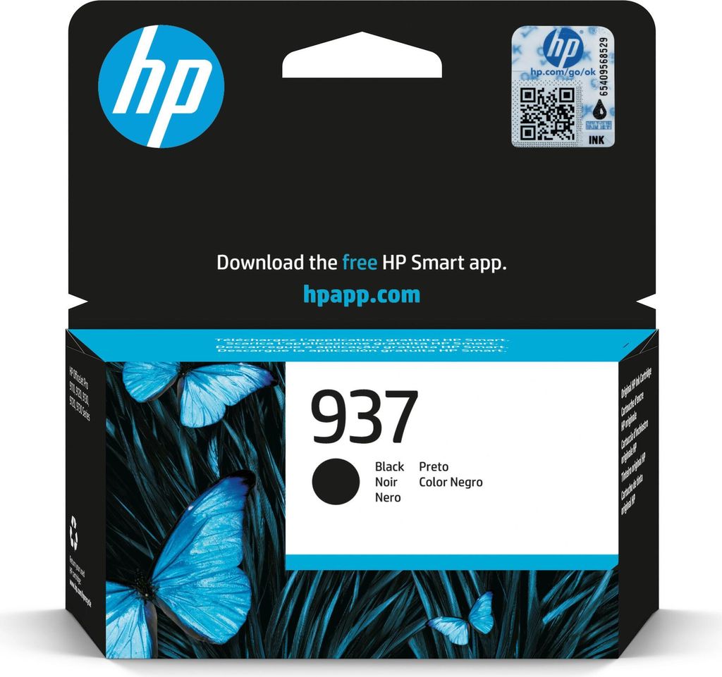 HP 937 Schwarz Original Druckerpatrone Produktbild 
