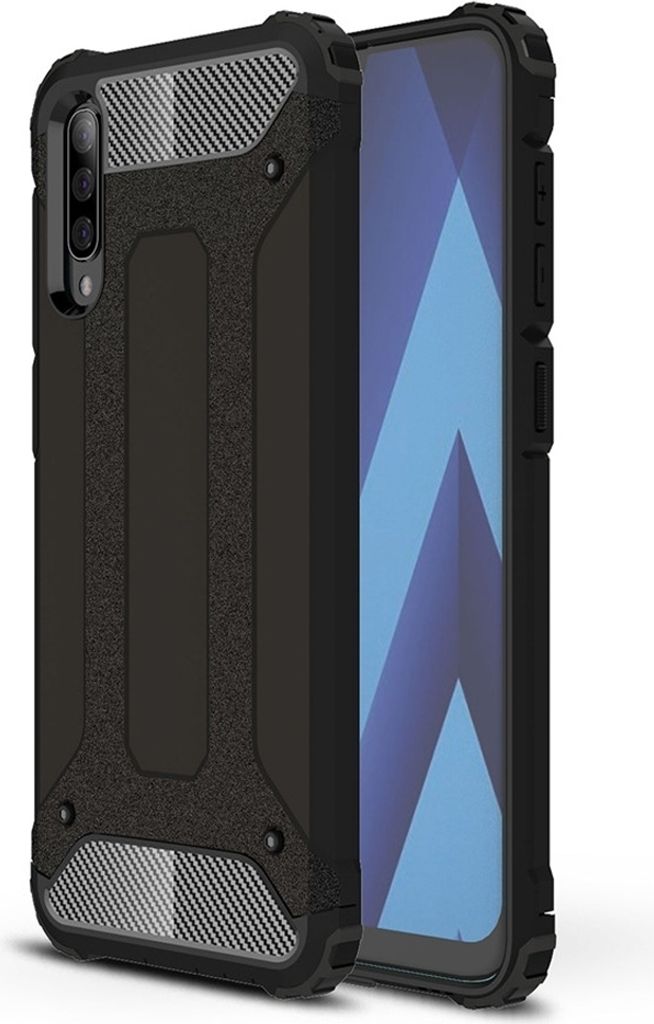 Mobigear Outdoor Samsung Galaxy A50 Hülle Hardcase Backcover Stoßfest - Schwarz