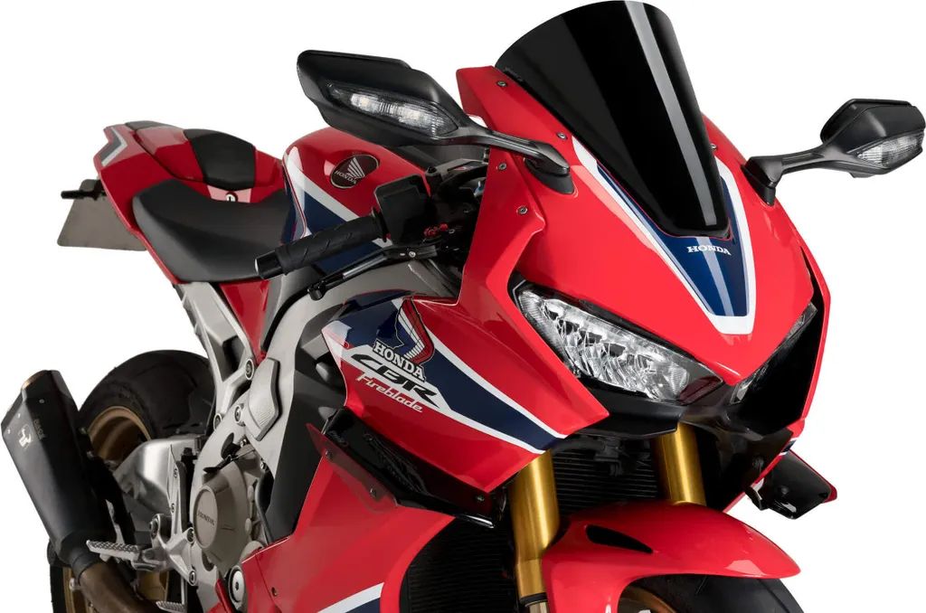 Bulle Course Puig R-Racer Noir pour Honda CBR 1000 RR SP1 SP2 Piste
