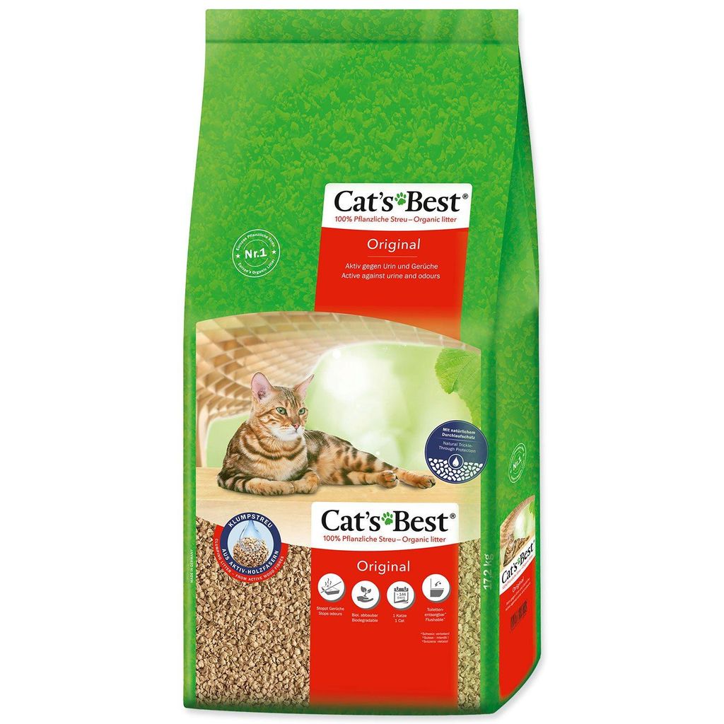 Katzenstreu Original 40 L pflanzlich braun Produktbild 