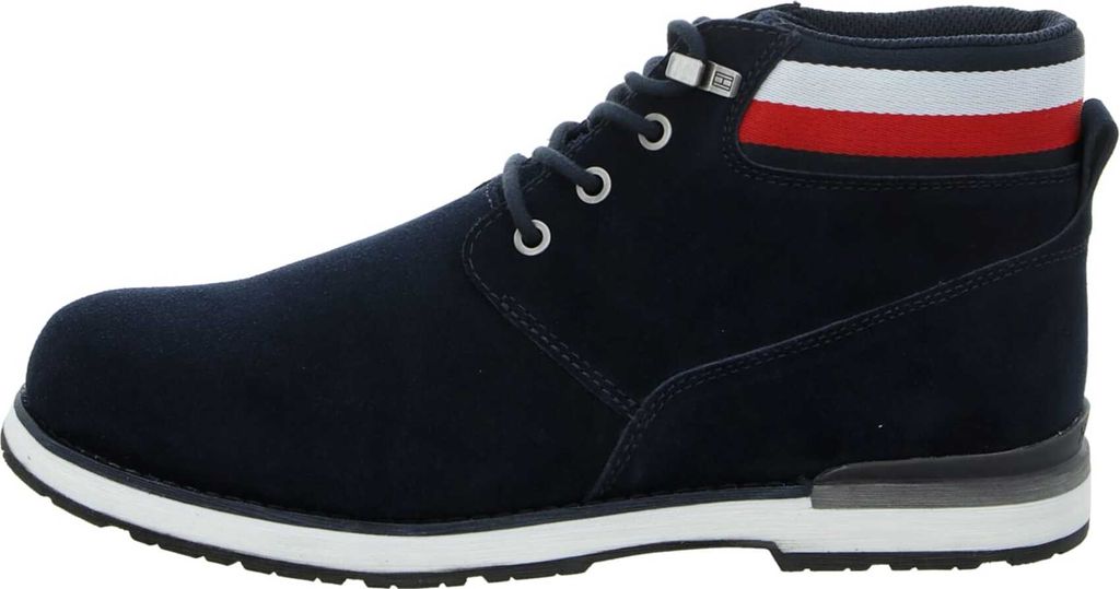Tommy Hilfiger Herren Boots aus Leder, Navy, Gr. 44