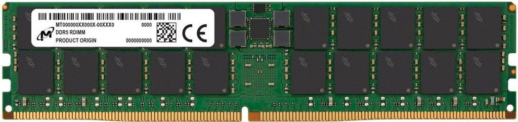 Micron 64GB RAM DDR5-4800 MHz CL40 1.1V 288-PIN REG ECC Immagine del prodotto 