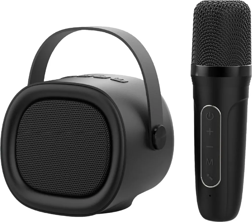 INF Karaoke Party Speaker: Bluetooth 5.3, Microfono Wireless, Nero HIFI