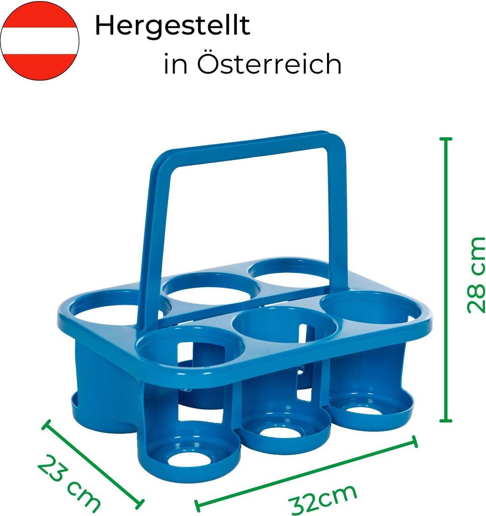 Novaliv Flaschenträger 6 Flaschen BLAU