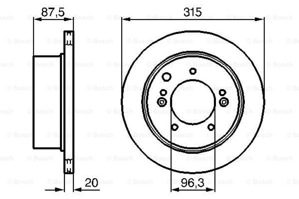 BOSCH Bremsscheiben (2 Stück) 0 986 479 232
