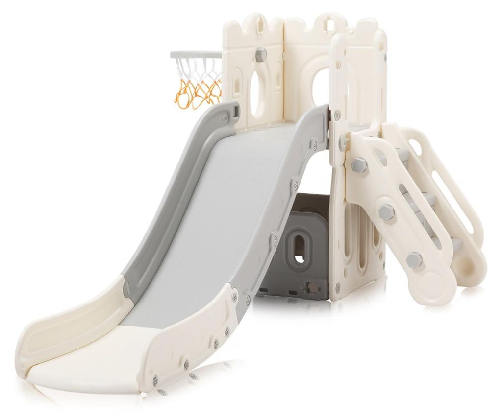 Baby Vivo Kinderrutsche / Rutsche mit Basketballkorb - Produktbild 