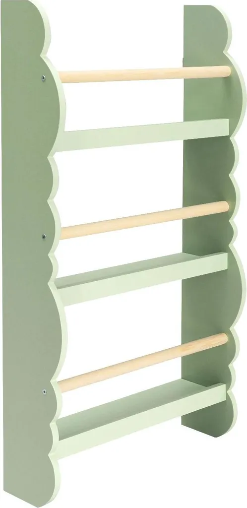 Rangement livres enfant en bois violet - Bibliothèque compacte 80 cm
