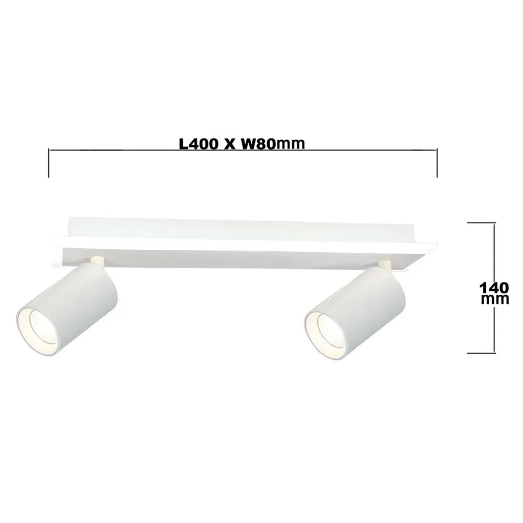 Plafonnier design avec spots orientables PARMA blanc 40 cm LED variable - 7