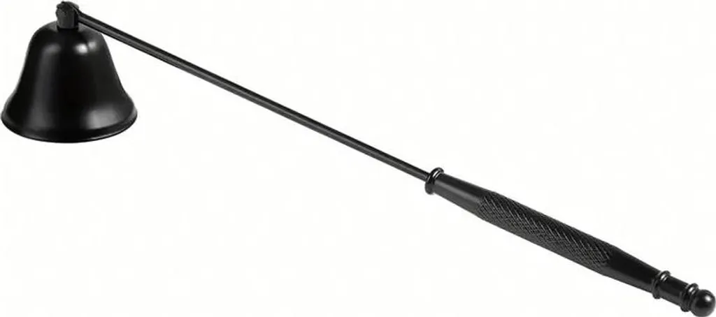 Éteignoir à bougie rétro en inox argenté avec manche long articulé