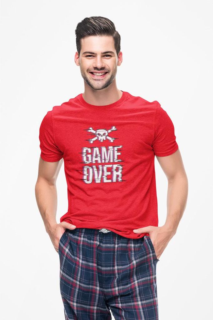 D&B Uni Polo ST00059 Game Over Rot-Größe 2XL