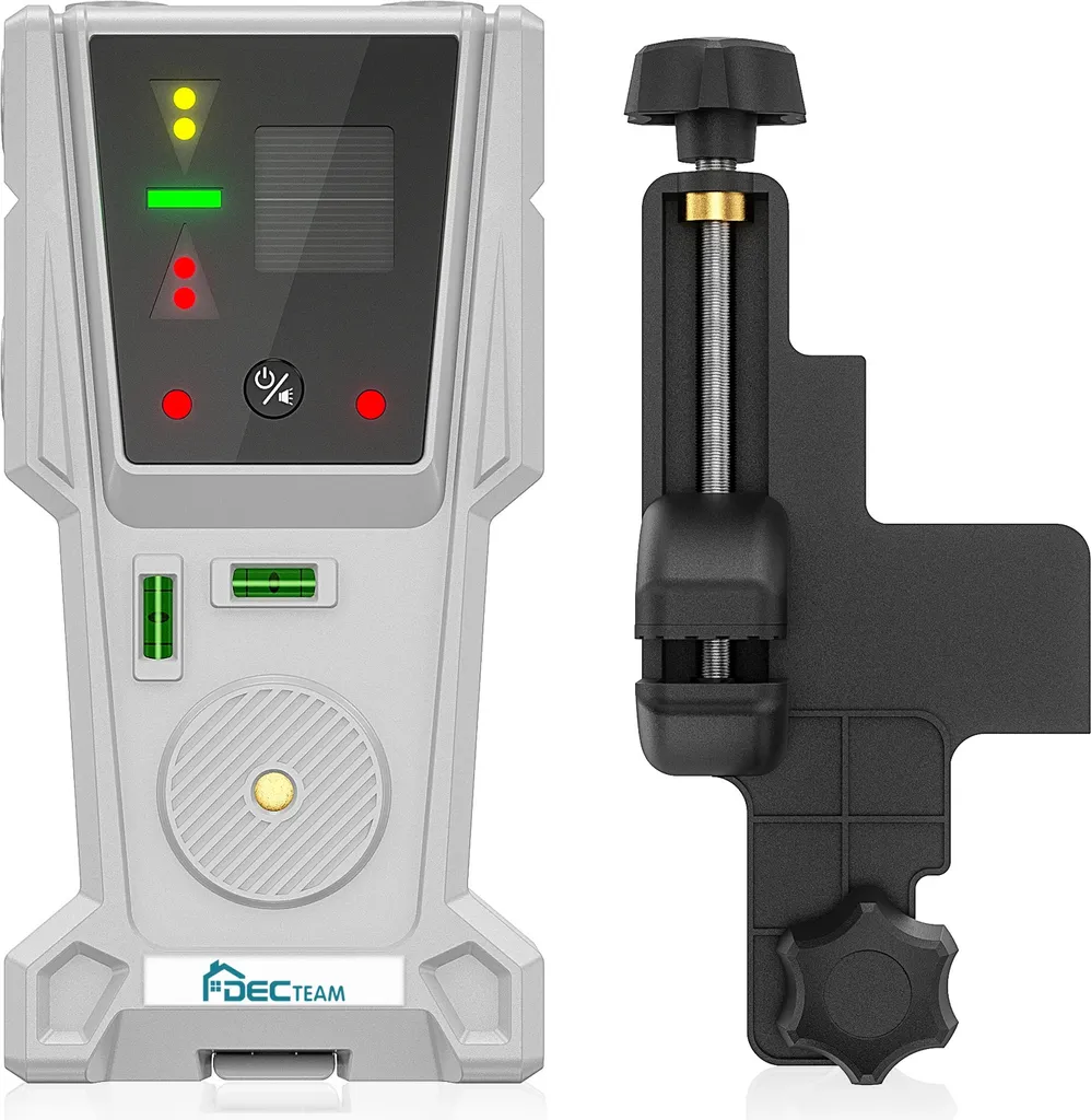 Récepteur laser Decteam avec écran double face et portée de 60m gris