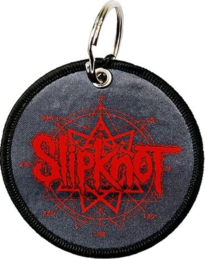 Slipknot - Schlüsselanhänger Logo & Nonagramm RO7475 (Einheitsgröße) (Grau/Rot)