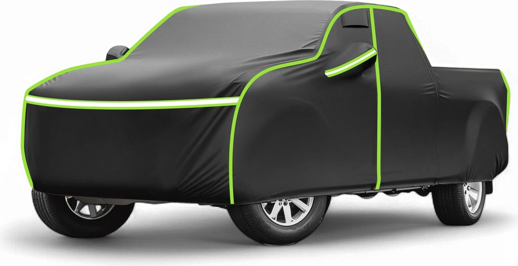 210D Autoabdeckung Alle Wetter Benutzerdefinierte Passform fš¹r Chevrolet Silverado Crew Cab 6.6ft Short Bed 2000-2018 UV Best?ndig mit Reissvers...