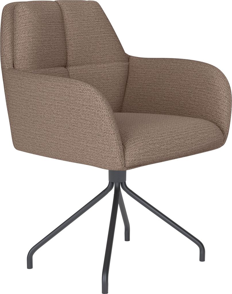Housecraft Living Pete Esszimmerstuhl Drehbar Metall Spider Taupe