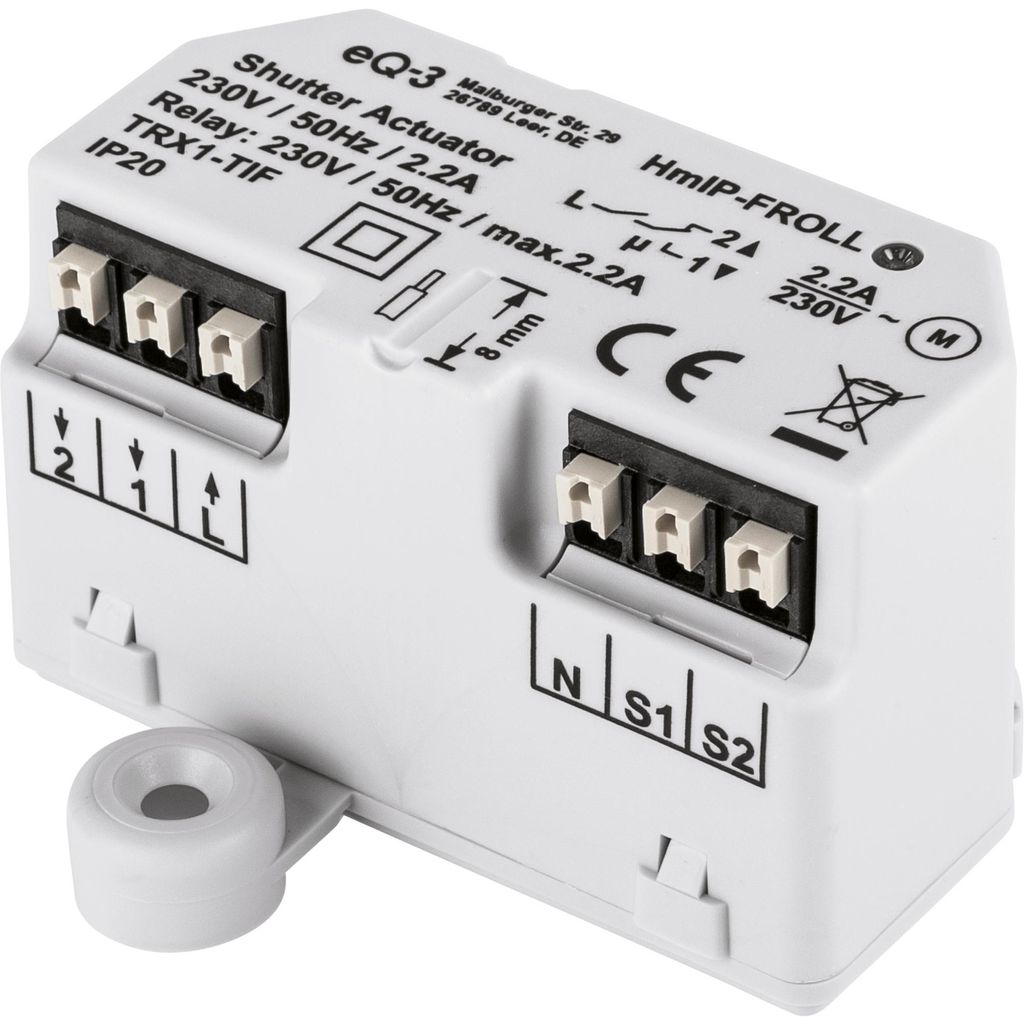 HomeMatic HmIP-FROLL, Transmitter, Weiß, 180 m, 868,6 MHz, Produktbild 