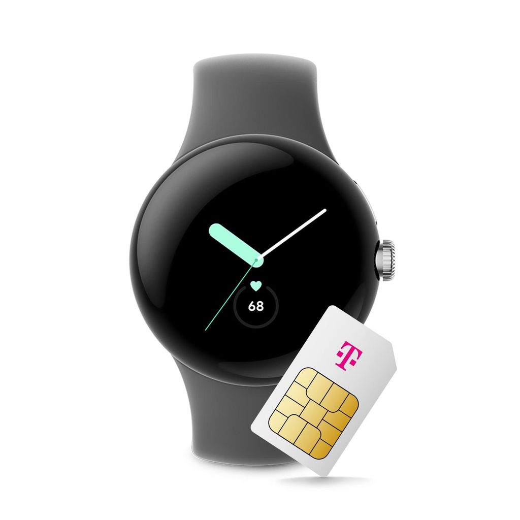 Google Pixel Watch LTE in Charcoal – Jetzt bei Kaufland mit Produktbild 