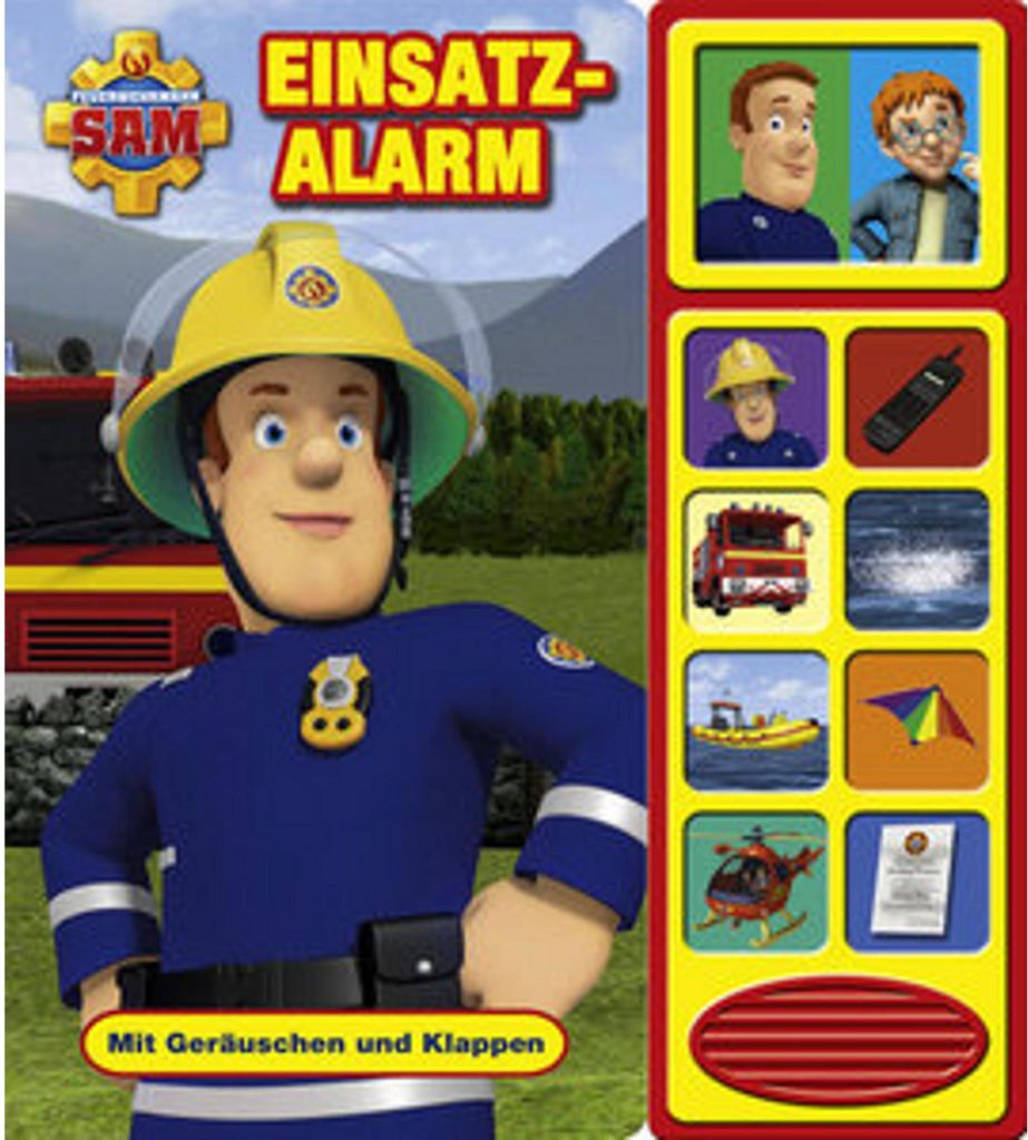 Feuerwehrmann Sam - Einsatzalarm,Klappen-Geräusche-Buch Obrázek produktu 