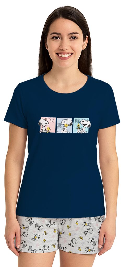 The Peanuts Snoopy Schlafanzug für Damen - Pyjama Set Produktbild 