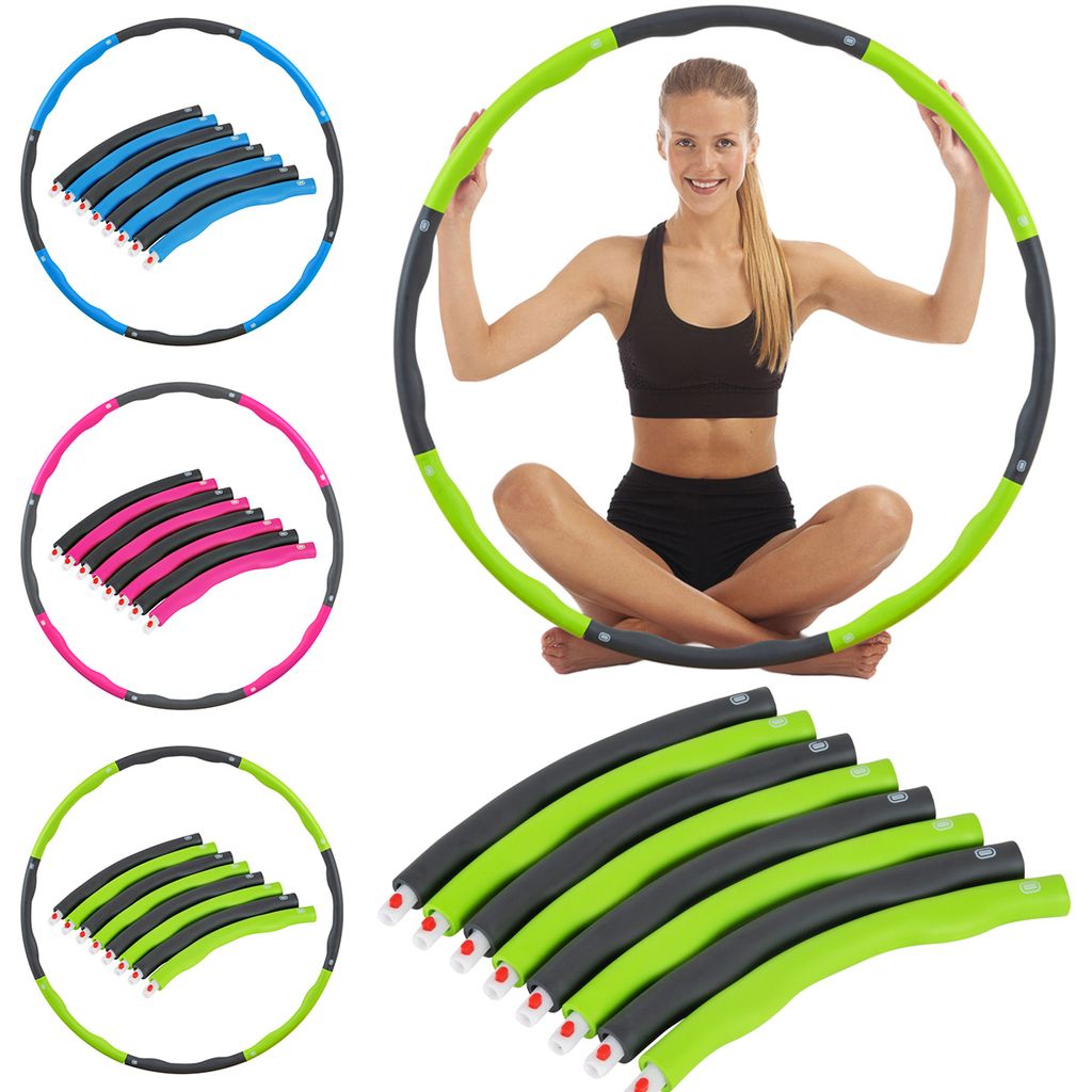 Hula Hoop Fitness Reifen Erwachsene 8 Teile Bauchtrainer Gewicht Fitnesstraining