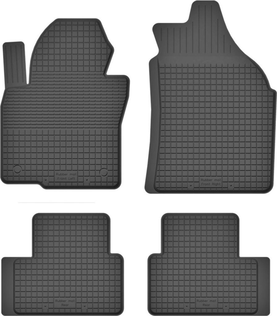 Gummifußmatten 4er Set, universell für: Toyota RAV4 V Hybrid SUV (2019-)