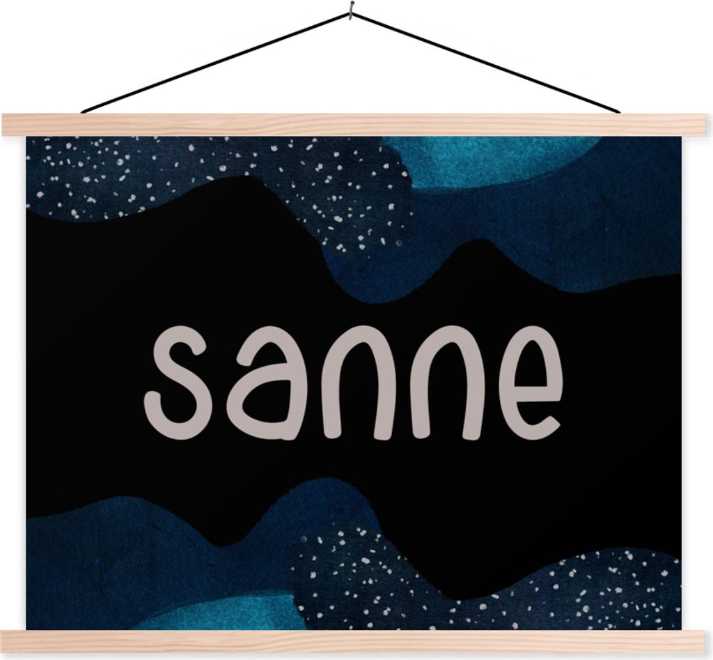 MuchoWow Textilposter Sanne - Pastell - Mädchen 40x30 cm mit holzfarbenen Rahmen - Bilder