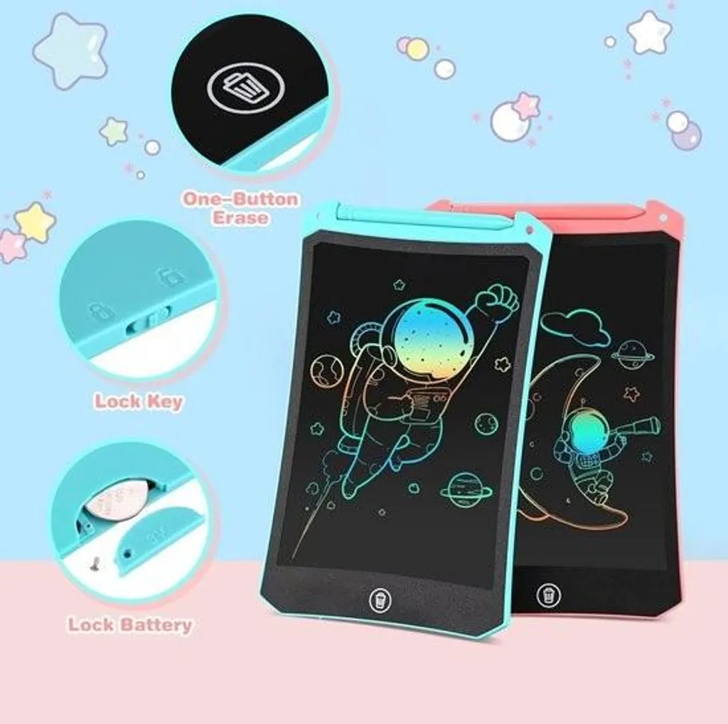 Ardoise magique pour enfant - Tablette à dessin LCD couleur éducative