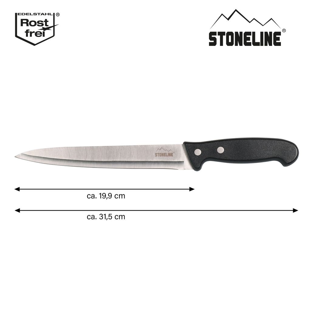 STONELINE Edelstahl Fleischermesser 31,5 cm