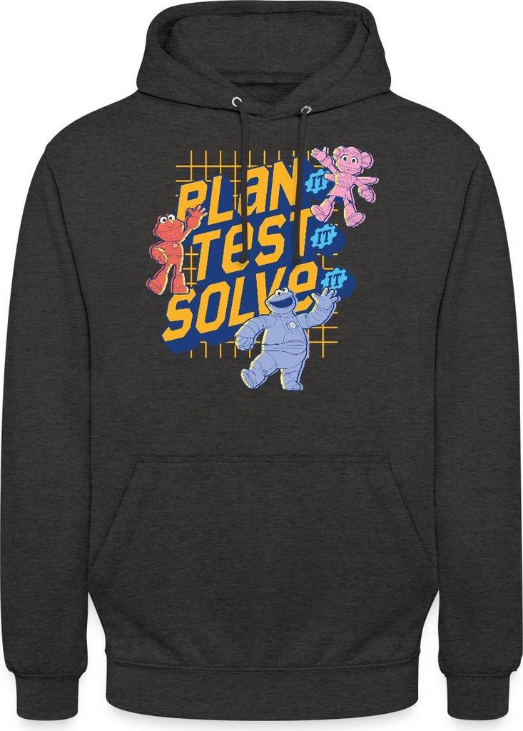 Spreadshirt Mecha Builders Team Plan It Solve It Uni Hoodie, S, Anthrazit