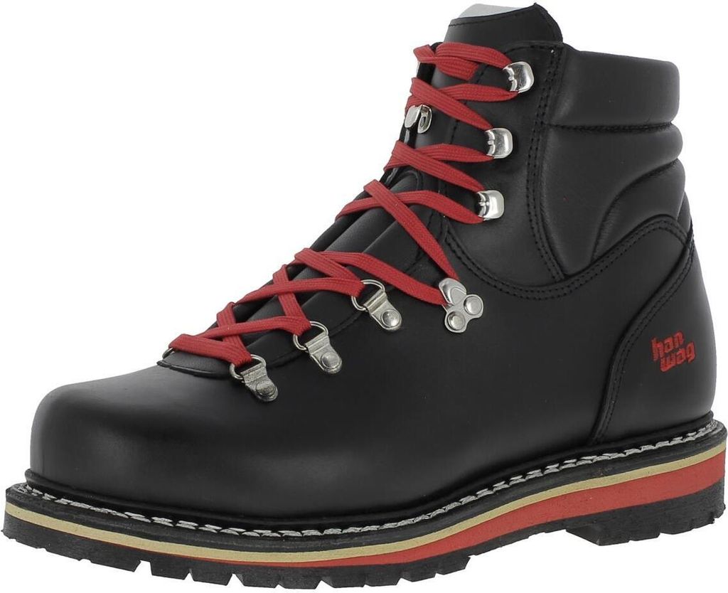 Hanwag Herren Wanderstiefel Kranzegg Schwarz Rot