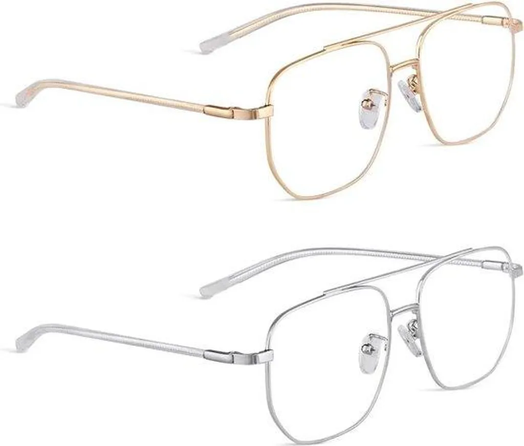 Lunettes anti lumière bleue métal avec filtre rétro - Lot de 2 Gaming PC