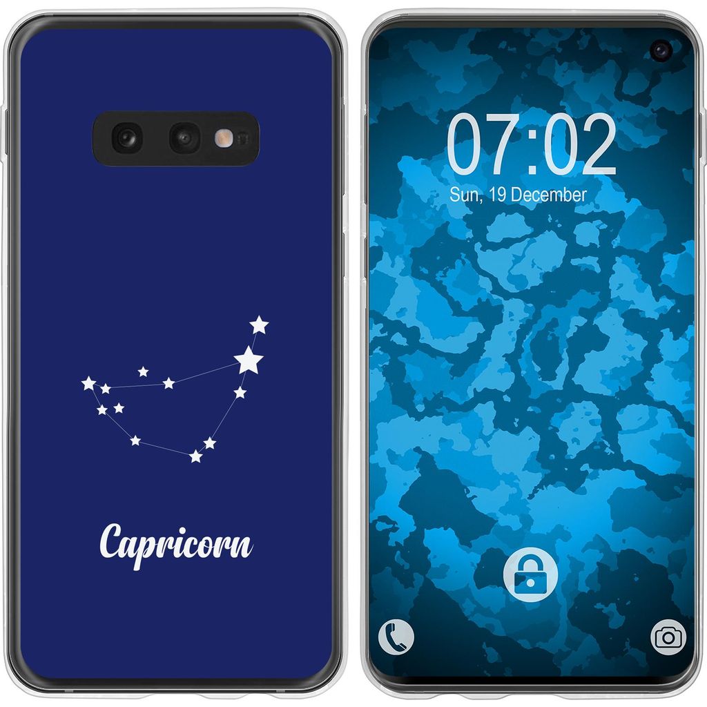 PhoneNatic Case kompatibel mit Samsung Galaxy S10e Silikon-Hülle SternzeichenCapricornus M7