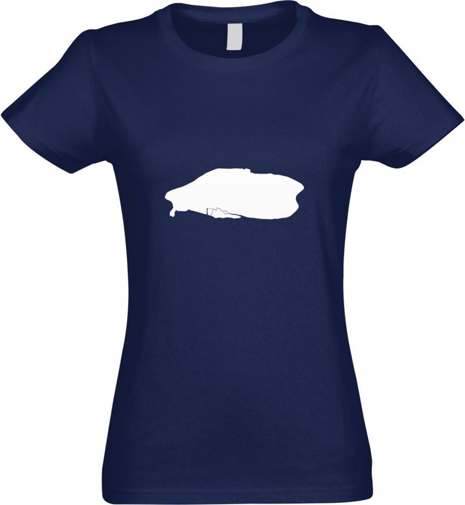 Kiwistar - T-Shirt tailliert - Damen - Navy - Baltrum - Deutschland - Insel - mit Motiv Bedruckt - Funshirt Design - Sport - Freizeit - Damen - S