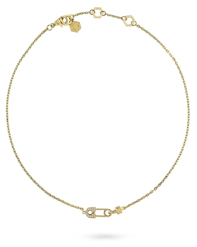 Collier Philipp Plein Safety Pin PJKGA07NU Idéal pour Look Rock-Chic