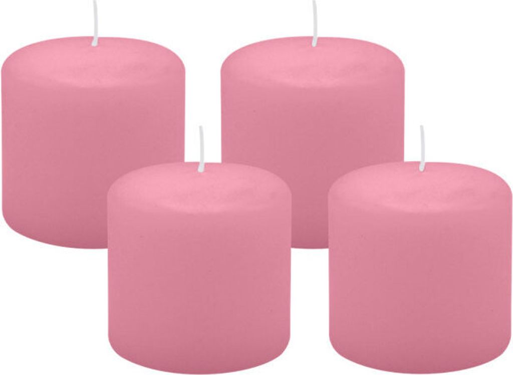 4er Set Adventskranzkerzen Altrosa Ø 60 x 60 mm