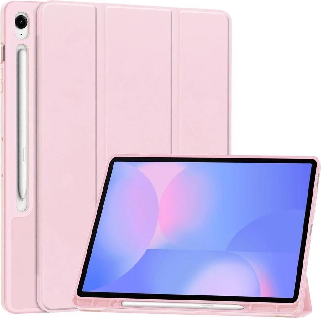 BIZON Case Tab Lizard Samsung Galaxy Tab S10 FE+ Plus rosa