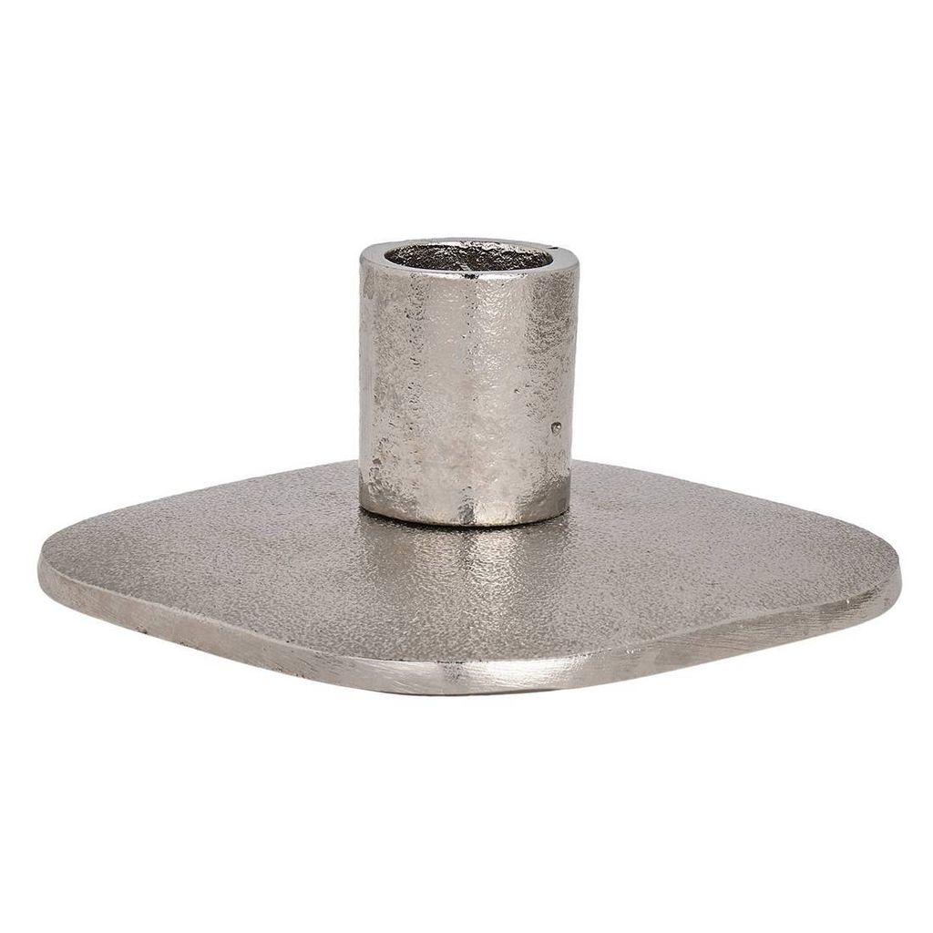 Kerzenständer JELLICOE Alu nickel H:4cm Ø10cm handgefertigt