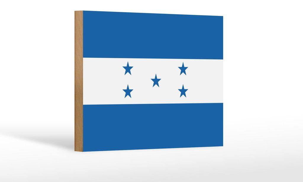 Holzschild Flagge Honduras 18x12 cm Flag of Honduras Dekoration