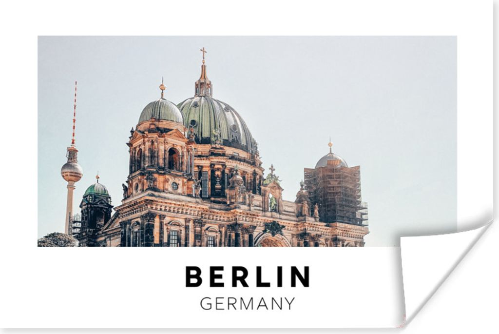 MuchoWow Poster Berlin - Deutschland - Domtoren 60x40 cm - Schlafzimmerdekoration