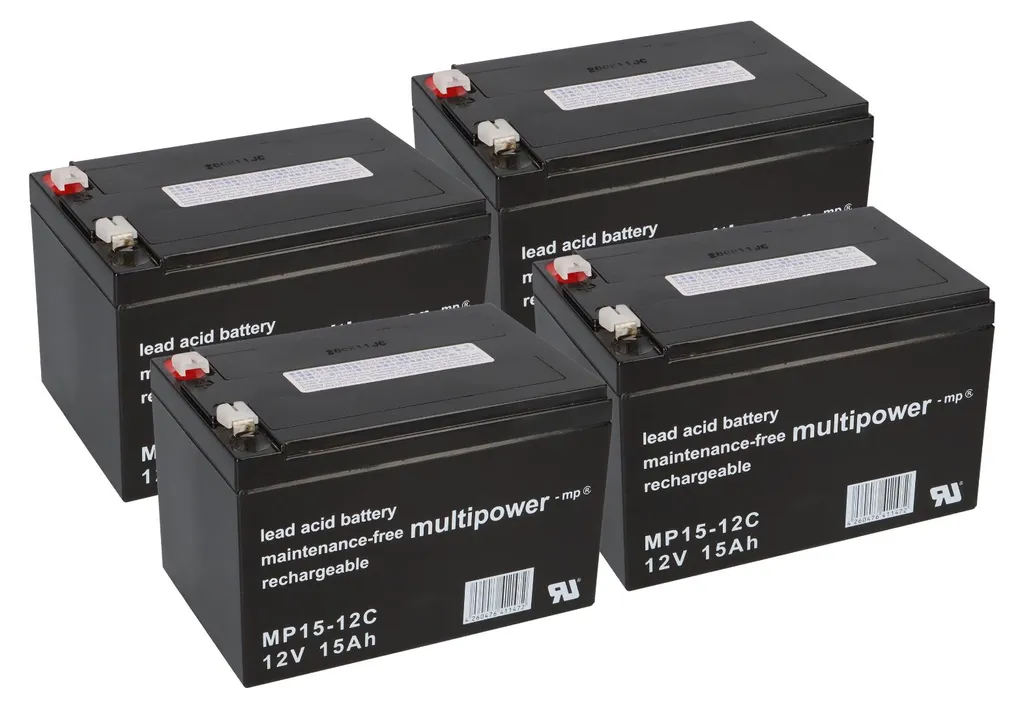 Batterie AGM 48V 15Ah pour Scooter 1885 - Pack 4x 12V Plomb Haute Capacité