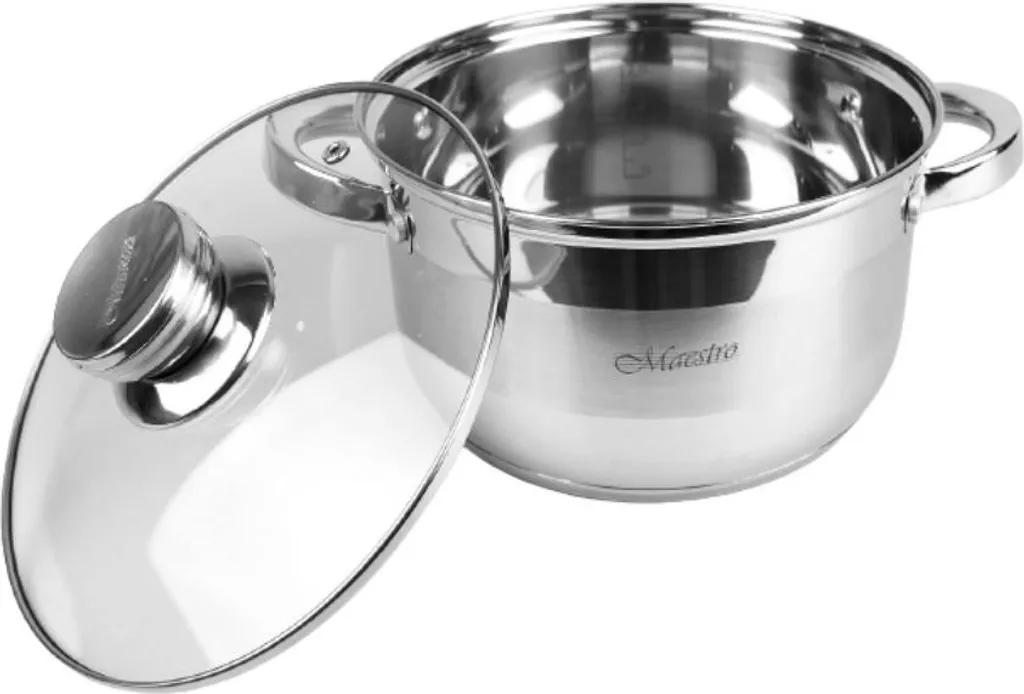 Maestro MR-2020-6M Pentole de Pentole in acciaio inox, 6 pezzi, induzione, 3 padelle, 3 coperchi