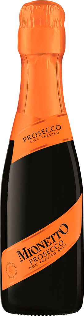 A small bottle of Mionetto Prosecco DOC Treviso Brut.