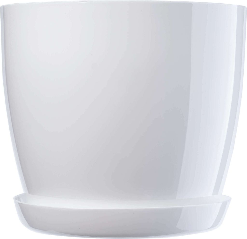KADAX "Turi" kvetináč, kvetináč s podšálkou, 14 cm, biely Obrázok produktu 