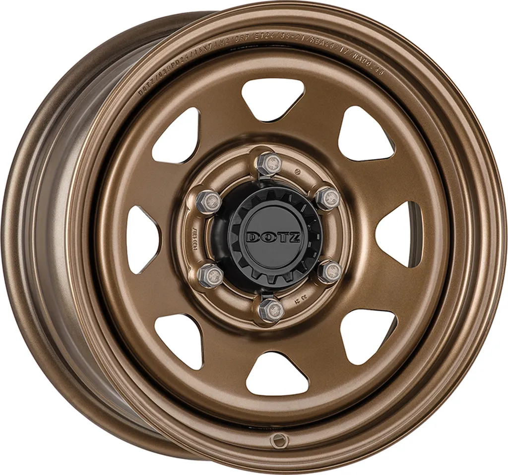 Jante 4x4 DOTZ Dakar Bronze 7x16 ET8 5x165.1 ORPTRA08 pour Land Rover