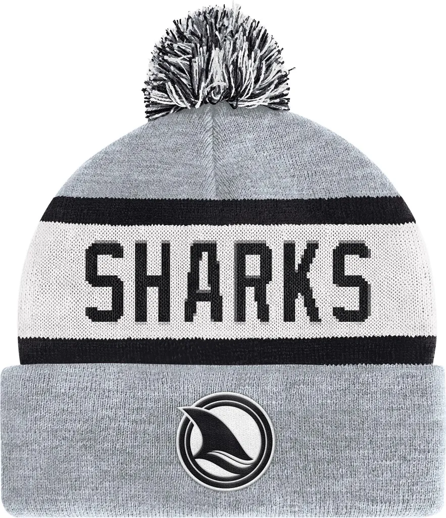 Bonnet NHL San Jose Sharks en maille gaufrée pour homme chaud et doux