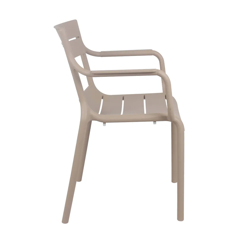 Sedia con Braccioli Paname Oviala | Plastica Beige Resistente - 5