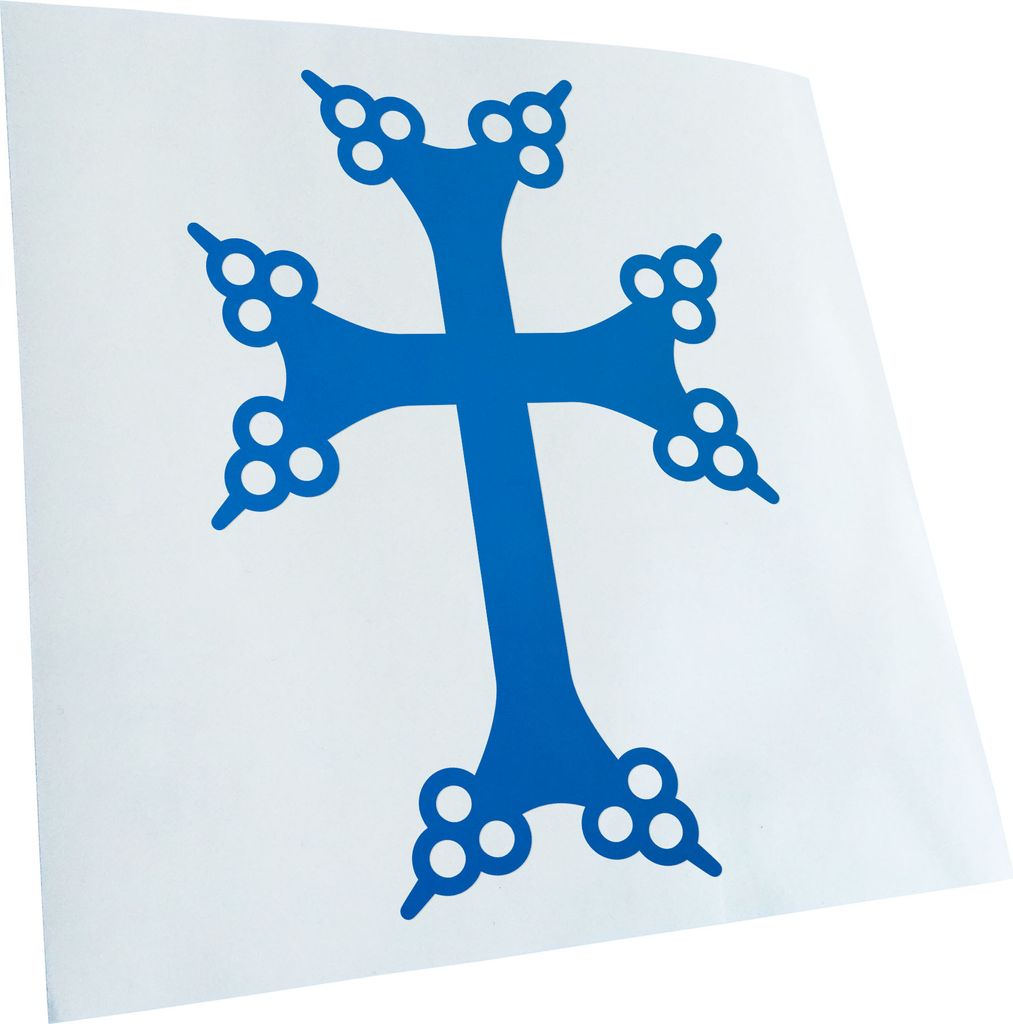 Kiwistar - Autoaufkleber - Chatschkar - Blau - 40x29cm - Aufkleber für Auto, Laptop, Fahrrad, LKW, Motorrad mehrfarbig JDM Decal Racing